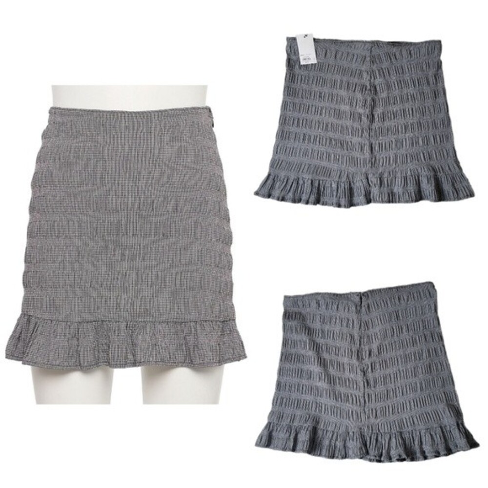 Ruffled Hem Black and White Mini skirt Juniors Size XL